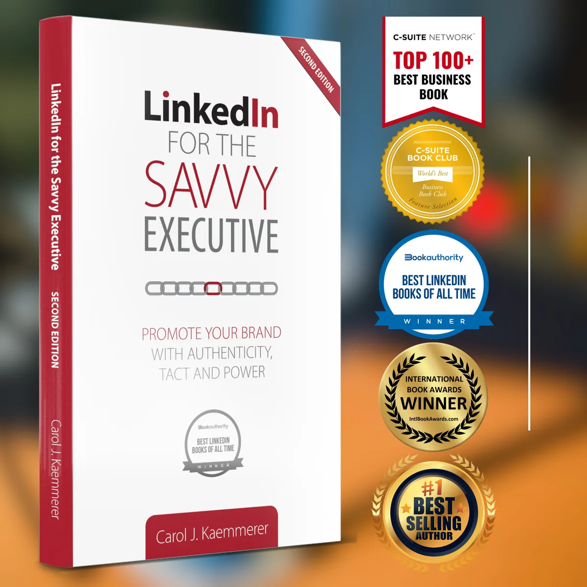 Book titled 'LinkedIn for the Savvy Executive'