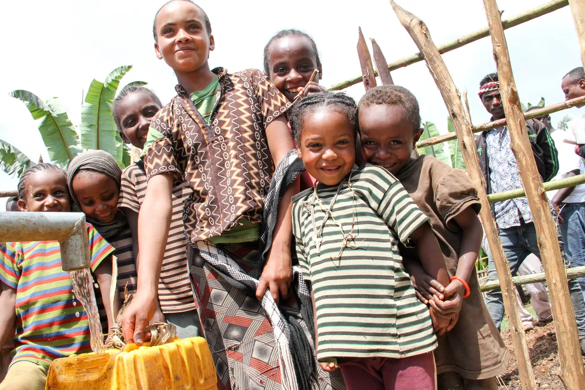 Children in Ethiopia smiling